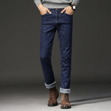 Load image into Gallery viewer, Jeans Men Black Slim Fit Stretch Thick