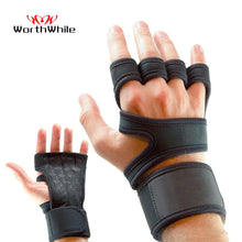 Load image into Gallery viewer, Gym Fitness Gloves Hand Palm Protector with Wrist Wrap