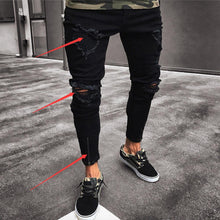 Load image into Gallery viewer, Ripped Skinny Jeans Stretch Destroyed