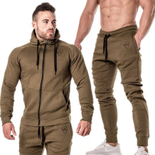 Load image into Gallery viewer, 2 pieces Autumn Running tracksuit men