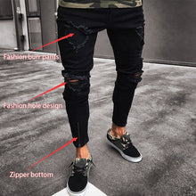 Load image into Gallery viewer, Fashion Ripped Jeans Men Pants Skinny Slim