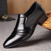 Load image into Gallery viewer, Leather Fashion Men Business Dress Loafers