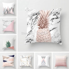Load image into Gallery viewer, Pink Geometric Nordic Cushion Cover
