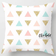 Load image into Gallery viewer, Pink Geometric Nordic Cushion Cover