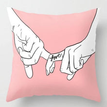 Load image into Gallery viewer, Pink Geometric Nordic Cushion Cover